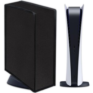 Cranique Waterproof Dust cover for PS5 Gaming Console Digital Edition & Disc Edition Playstation 5 (Black)